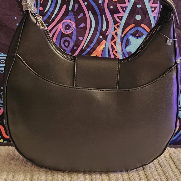 French Connection Charm Smooth Ring Closure Hobo Handbag - Picture 5 of 13